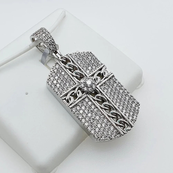 925 Sterling Silver Luxury Water Drop Dazzling CZ Necklace  \